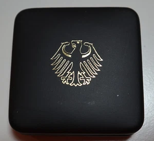 ESTUCHE PARA MONEDA DE ORO DE 100 EUROS BRD, con certificado de autenticidad "goslar", caja de monedas sin moneda, EXCELENTE - Imagen 1 de 3