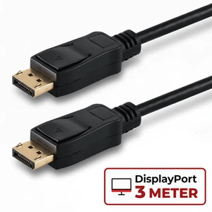 Displayport Kabel DP 1.4 - 3 fach Schirmung 2K 4K 5K 8K HD UHD 3D HDCP 240 Hz 3m - Bild 1 von 10