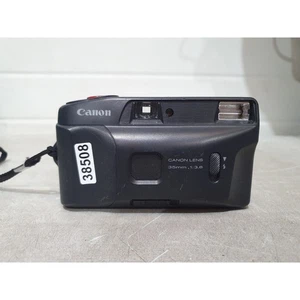 Canon Snappy EZ 35mm Point & Shoot Film Camera Black Compact Built-In Flash - Picture 1 of 14