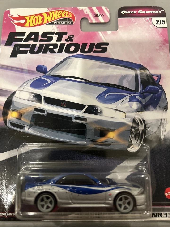 Hot Wheels GJR79 Fast & Furious Quick Shifters Nissan Skyline GT R R33