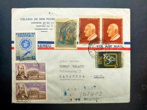 Colombia, Bucaramanga a España, Zaragoza 1963 tc990 - Picture 1 of 2