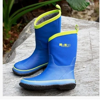 Botas de Lluvia MCIKCC Niños de Goma, Impermeable Sólido Clásico Pull On Botas de Nieve  Foto 1 de 4