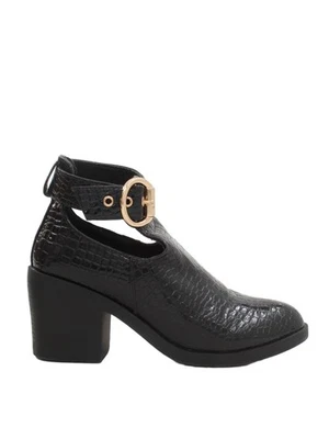 Topshop Women's Boots UK 5 Black Animal Print 100% Other Chelsea - Изображение 1 из 4