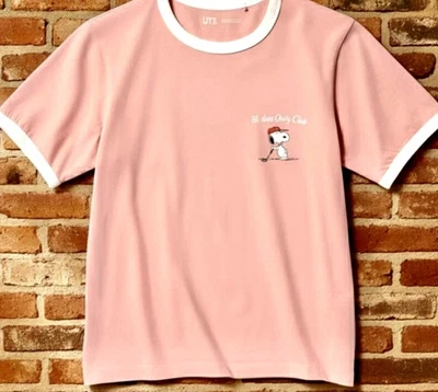 Camiseta bordada US-Uniqlo x Peanut UT Club rosa para mujer 471135 Foto 1 de 4