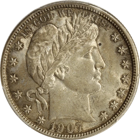1907-D Barber Half Dollar 50c, PCGS MS 63 CAC - Nice Original Coin Cover