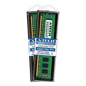 8GB 2 x 4GB PC3-10600 1333 MHz ECC Unbuffered Memory RAM for APPLE MAC PRO Tower - Picture 1 of 5