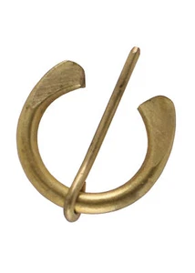 Kleine Ringfibel, Gewandschließe aus Messing - Bild 1 von 2