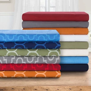 Juego de 2 fundas de almohada enrejado de franela de algodón para absorber la humedad - Imagen 1 de 19