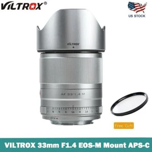 Viltrox 33mm F1.4 Auto Focus APS-C Lens Large Aperture For Canon EOS-M Mount - Picture 1 of 11