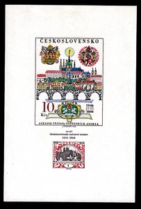 Checoslovaquia Bl. 29 **, Sellos de 50 años Checoslovaquia, sin usar - Imagen 1 de 1