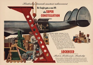 1953 Lockheed: Air Freight Super Constellation Vintage Print Ad - Picture 1 of 1