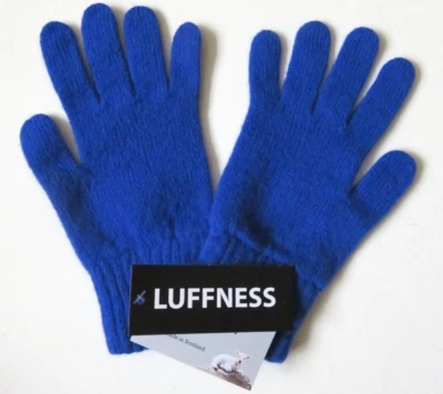 Ladies gloves royal blue lambswool Made Scotland NEW wool woollen winter womens - Image 1 of 4