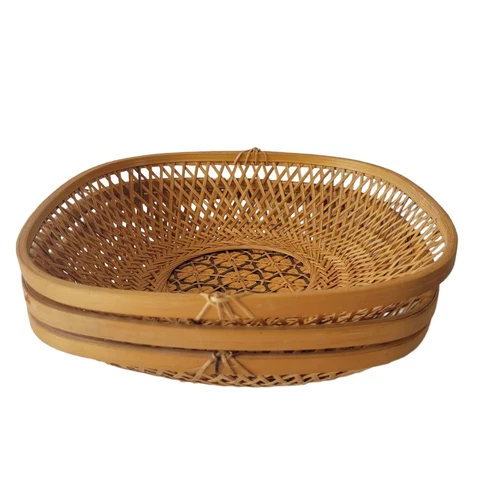 Vintage Decorative Set 3 Baskets Bohemian Home Decor Wall Gallery Bread Baskets Cover