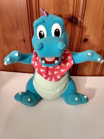 VTG Dragon Tales Ord 13” 1999 Playskool Plush Toy Blue Dragon Talks/Hiccups Work Cover