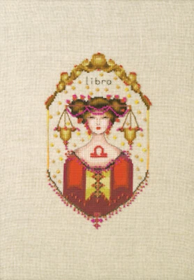 Cross Stitch Chart / Pattern ~ Nora Corbett Zodiac Girls - Libra #NC334 - Image 1 of 4