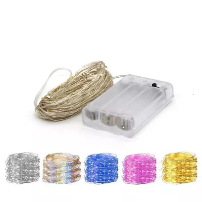 20-200 LED Battery Powered Copper Wire String Fairy Lights Xmas Wedding Party - Image 1 of 4