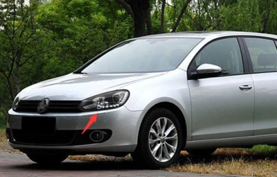 Conjunto de faróis de LED dianteiros externos de plástico ABS para Volkswagen Golf 6 09-2013 - Imagem 1 de 4