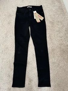 Levi's Ladies 311 Shaping Skinny Mid-rise Denim Jeans Size- 28x 30 Black - Picture 1 of 3