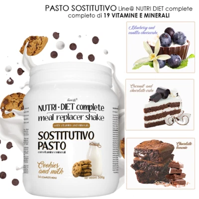 NUTRI DIET Complete PASTO SOSTITUTIVO Line@ 500g Proteine 19 Vitamine e Minerali - Immagine 1 di 4