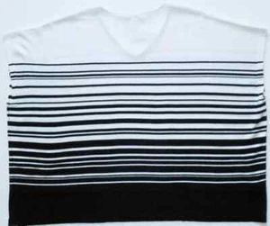 White House Black Market schwarz weiß gestreifter Poncho Pullover Gr. XXS/XS Neu mit Etikett - Bild 1 von 2