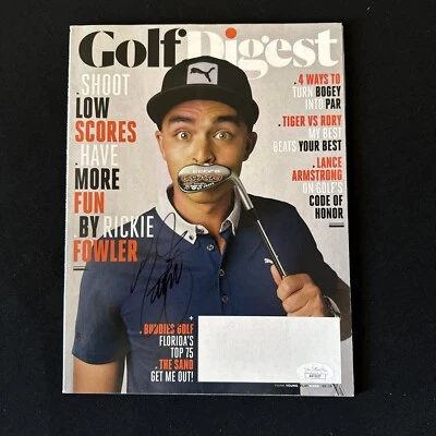 Rickie Fowler Autographed Golf  Digest Magazine Signed PGA JSA COA - Image 1 of 3