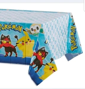 Pokemon Pikachu Plastic Tablecover Birthday Party Supplies 1 Per Pkg 54" x 96" - Picture 1 of 2