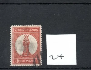 British Virgin Is.- Victoria (24) -1867/87 4d - used - min SG Cat £60 - Picture 1 of 1