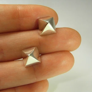 Vintage Silver Cufflinks with Box Unique Mens Cuff Links - Picture 1 of 3