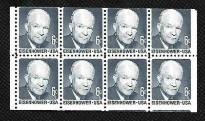 SCOTT 1393a 6 CENT DWIGHT DAVID EISENHOWER BOOKLET PANE OF 8 MNH FREE SHIPPING - Image 1 of 2