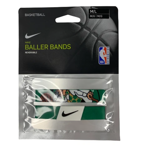 NBA Boston Celtics Basketball Wristbands Nike Reversible Baller Bands Size M/L Cover