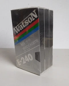 3x Videocassette VHS E-240 original eingeschweißt WatsoN Hi-Fi neu - Photo 1/4