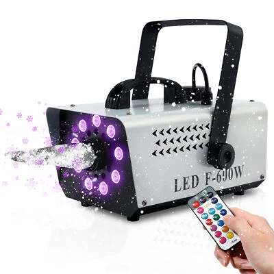 600W RGB Snow Machine Christmas Decor Stage DJ Fake Snow Snowflake Maker Show US - Image 1 of 4