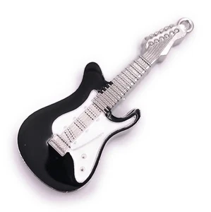 E-Gitarre Gitarre in Schwarz aus Metall USB Stick 8GB 16GB 32GB USB 2.0 - Bild 1 von 2