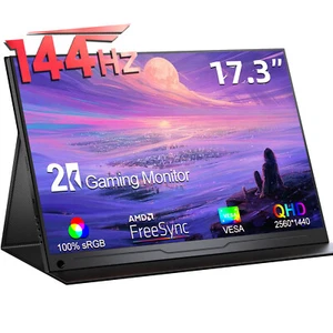 UPERFECT 144Hz Gaming Bildschirm 17,3" 2K Tragbarer Monitor Portable Monitor - Afbeelding 1 van 9