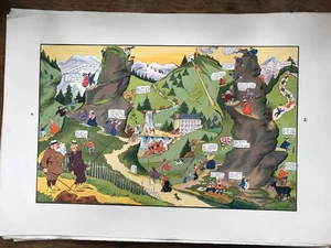 Maurice Motet Estampe Ancienne Joies De La Montagne 13 - Imagen 1 de 4