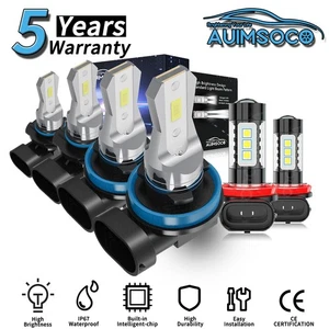 For Ram 1500 2019-2021 LED Headlights Kit Hi-Lo Beam + Fog Light Bulbs 36000LM - Picture 1 of 21