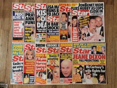 Star Tabloid Magazines lot Of 12 1996 1997 Princess Diana Jackson Elvis Versace - Imagem 1 de 4
