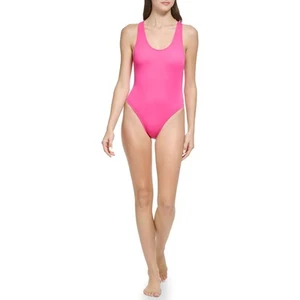 Calvin Klein Womens Racerback One Piece Swimsuit In Peony - Picture 1 of 7