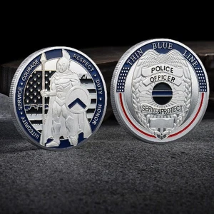 20 PCS Gift Collection Enforcement Challenge Coin Police Blue Lives Matter - Picture 1 of 5