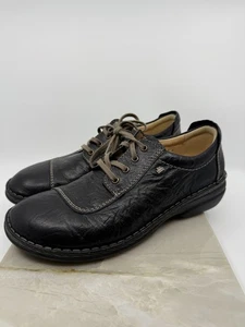 Finn Lexington Comfort Womens Black Leather Lace Up Shoe Size 11 US 42 Euro - Picture 1 of 9