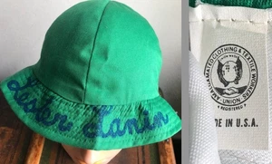 Vintage Lester Lanin High Society Band Leader Fischerhut grün blaue Schrift USA EUC - Bild 1 von 8