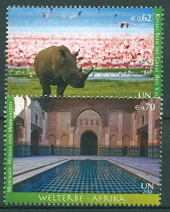 UNO Wien 2012 UNESCO Afrika Great Rift Valley Kenia Nashorn 756/57 postfrisch - Picture 1 of 1