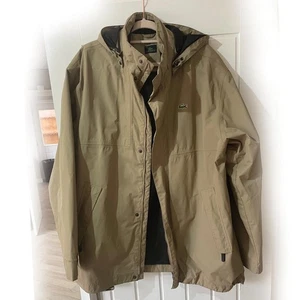 Lacoste Size 7 - 52" Chest - Beige waterproof jacket - detachable hood - Picture 1 of 14