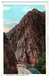 Postal estrecha en Ogden Canyon Utah UT c1924 - Imagen 1 de 2