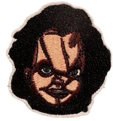 Chucky Doll Face Creepy Movie Horror Halloween 3in Patch Iron / Sew-On - Image 1 of 3