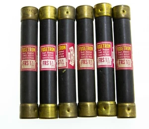 [Lot of 6] Fusetron FRS 1-6/10 K5 Bussman Fuses FRS16/10 1.6 Amp - Picture 1 of 1