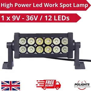 Barra de luces LED de trabajo 9V-36V 12 luces de punto de inundación lámpara de conducción todoterreno camión SUV - Imagen 1 de 6