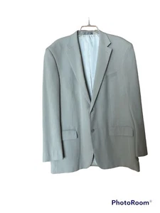 Oscar de la Renta Men’s 2 Button Silk Blazer Suit Coat Jacket Tan Size 46L - Picture 1 of 10