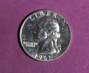 1961- Quarter Dollar #P23578 - Picture 1 of 2