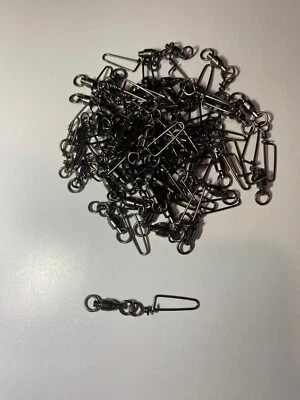 50 Snap Swivels #4 Stainless Steel Coastlock Fishing Duck Goose Decoys Trot Line - Image 1 of 3